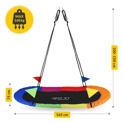 Huśtawka ogrodowa Bocianie Gniazdo dla dzieci 165 cm