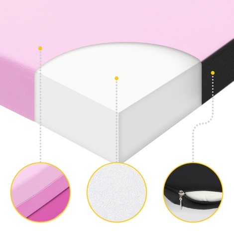 Materac gimnastyczny do ćwiczeń składany różowy