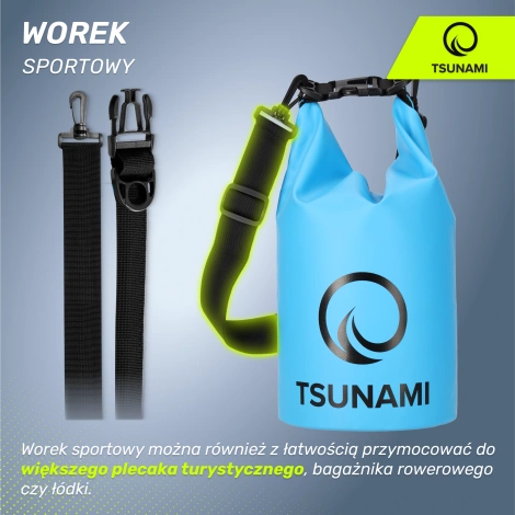 Worek wodoodporny 5 litrów TSUNAMI niebieski