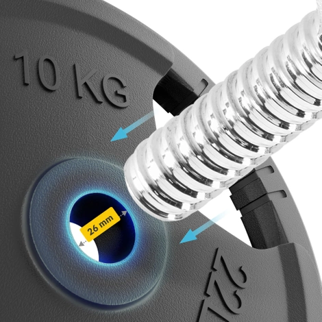 Zestaw kulturystyczny żeliwny 40 kg + gryf prosty 120 cm