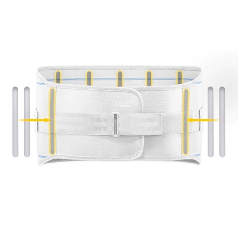 Pas ortopedyczny na kręgosłup lędźwiowy L jasnoszary