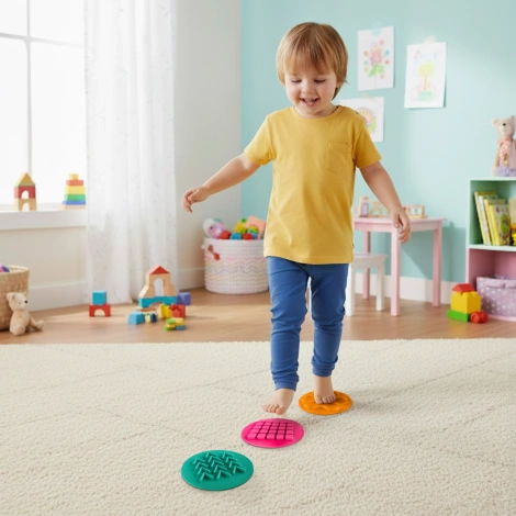 Dyski sensoryczne dla dzieci do zabawy 10 cm zestaw 10 sztuk