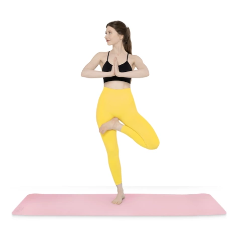 Mata do ćwiczeń i jogi antypoślizgowa TPE 0,6 cm różowa