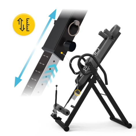 Ławka grawitacyjna inwersyjna szara