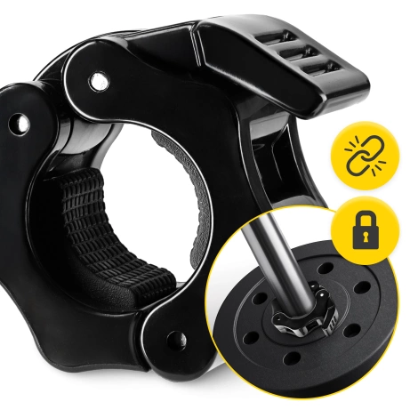 Zaciski szybkozaciskowe QR do gryfu 25 mm 2 szt. - czarne