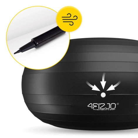 Piłka gimnastyczna DONUT AIR BALL czarna