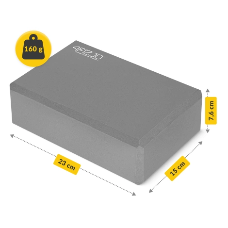 Kostka piankowa do jogi szara