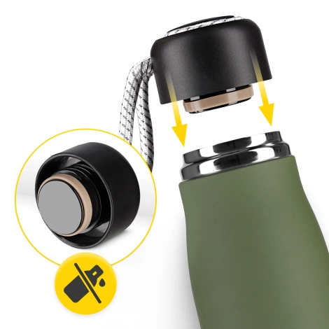 Butelka termiczna z paskiem 540 ml zielona