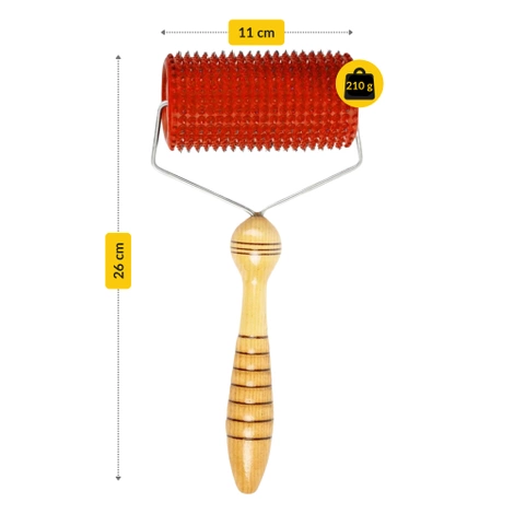 Wałek wieloigłowy do masażu Lyapko 5,0 bez niklu czerwony