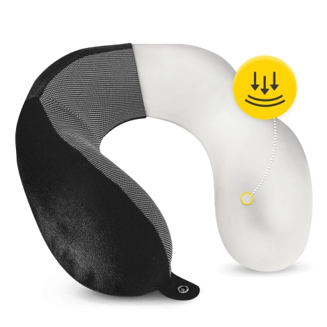 Poduszka podróżna rogal do spania czarna