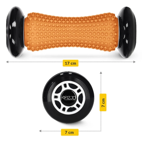 Wałek do masażu z wypustkami SPIKE ROLLER pomarańczowy