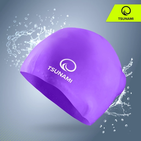 Czepek na basen unisex TSUNAMI fioletowy