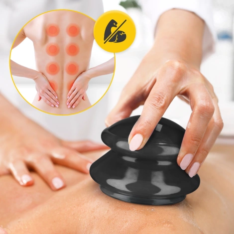 Silikonowe bańki chińskie 4 szt. MED+ czarne