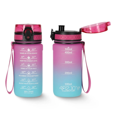 Butelka motywacyjna na wodę 0,5 L różowa