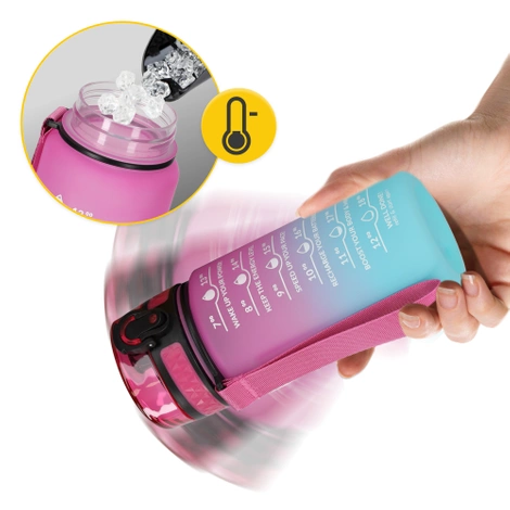 Butelka motywacyjna na wodę 0,5 L różowa