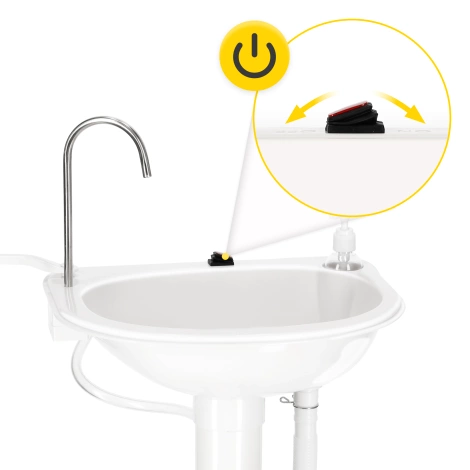 Przenośna umywalka turystyczna na baterie