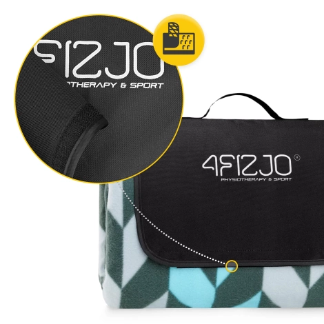 Koc piknikowy plażowy z izolacją 200 x 200 cm jodełka