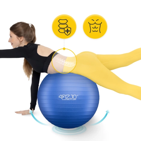 Piłka gimnastyczna dmuchana 55 cm granatowa