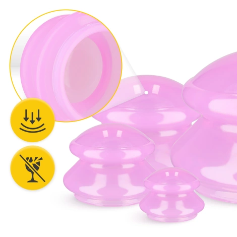 Silikonowe bańki chińskie 4 szt. MED+ różowe
