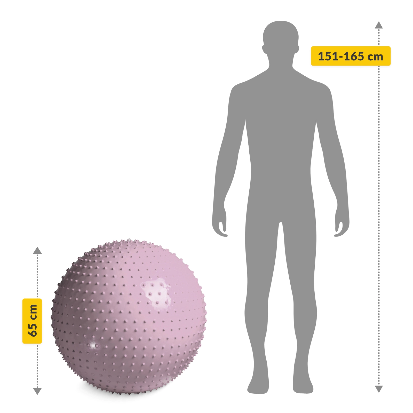 Rehabilitační míč s výstupky 65 cm