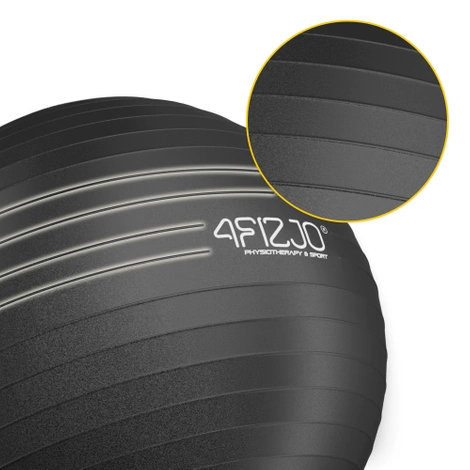 Piłka gimnastyczna dmuchana 85 cm czarna