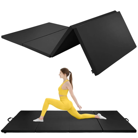 Materac gimnastyczny składany XL czarny