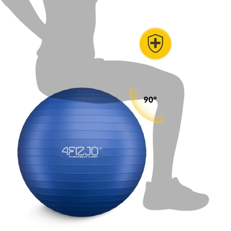 Piłka gimnastyczna dmuchana 55 cm granatowa