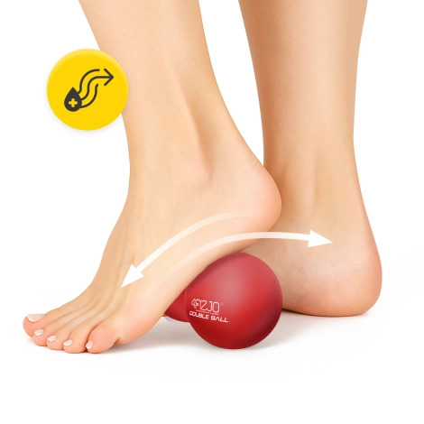 Podwójna piłka do masażu DOUBLE BALL czerwona