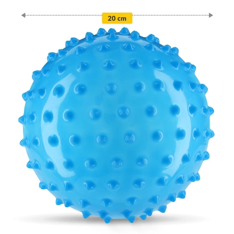 Piłka rehabilitacyjna z kolcami 20 cm niebieska