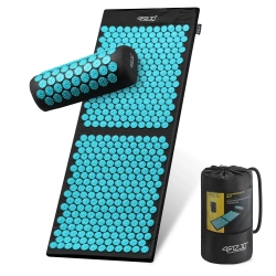 Duża mata do akupresury z poduszką klasyczna XL niebieska