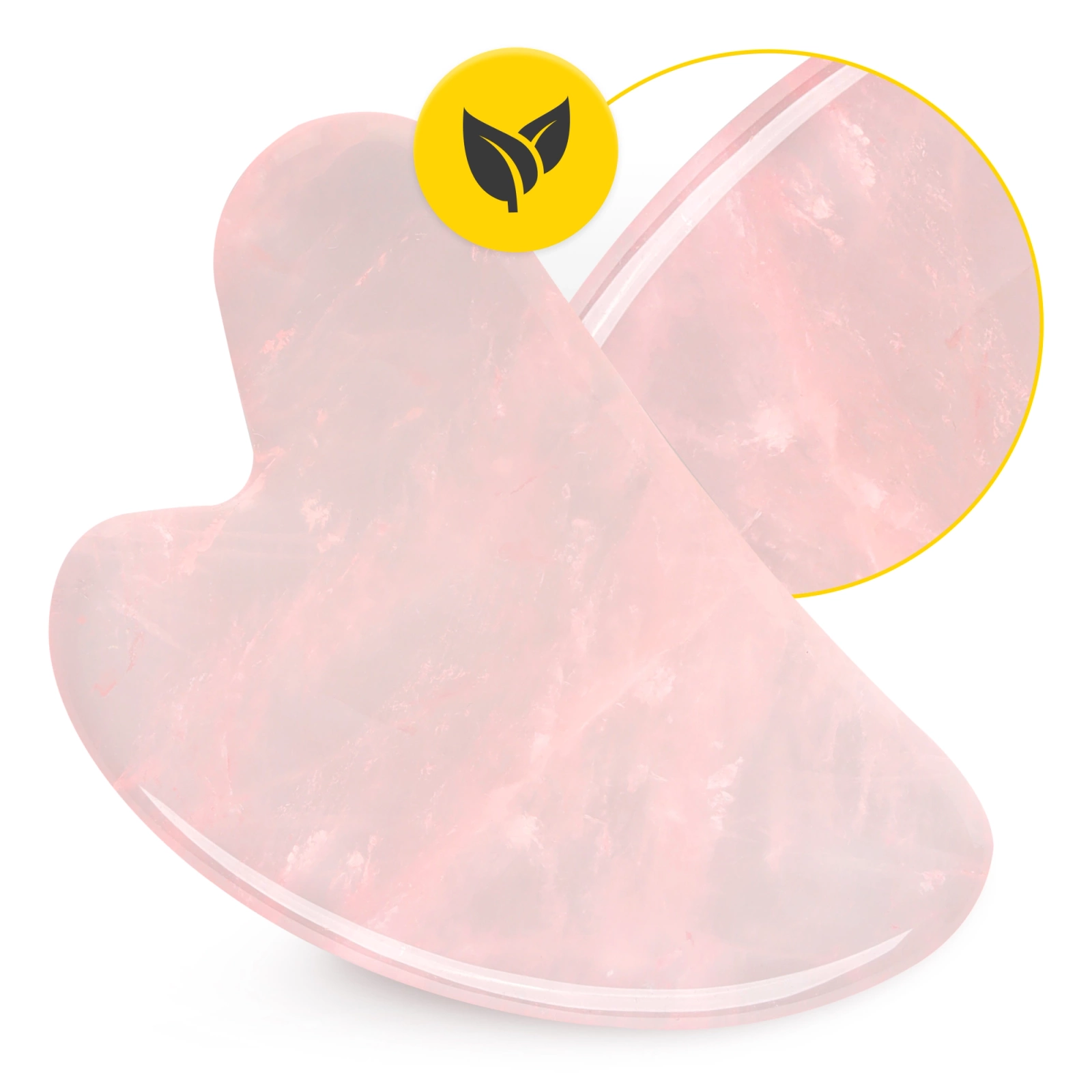 Klasyczny kamień Gua Sha z naturalnego różowego kwarcu