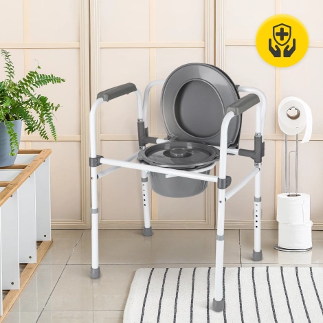 Krzesło sanitarne toaletowe 3 w 1 z regulacją wysokości