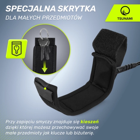 Linka bezpieczeństwa do deski SUP TSUNAMI czarna