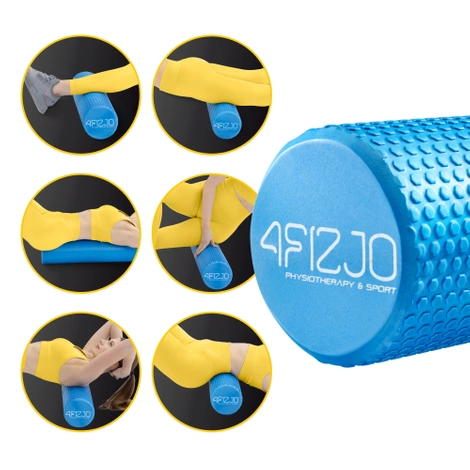 Wałek do masażu z wypustkami CARE+ 90 cm niebieski
