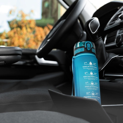 Butelka motywacyjna na wodę 1 L niebieska