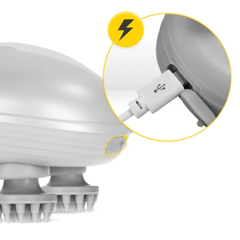 Elektryczny masażer do głowy wodoodporny biały