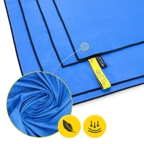 Ręcznik szybkoschnący z mikrofibry 180 x 100 cm niebieski