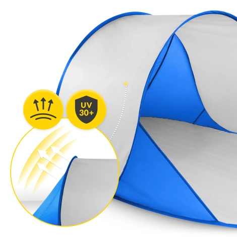 Namiot plażowy samorozkładający niebiesko-szary