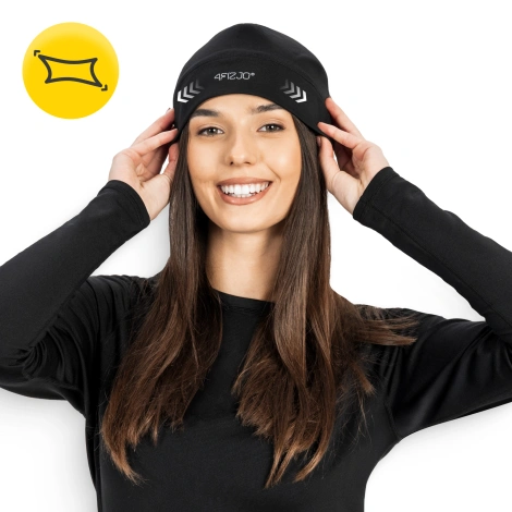 Czapka termiczna unisex - elastyczna, czarna