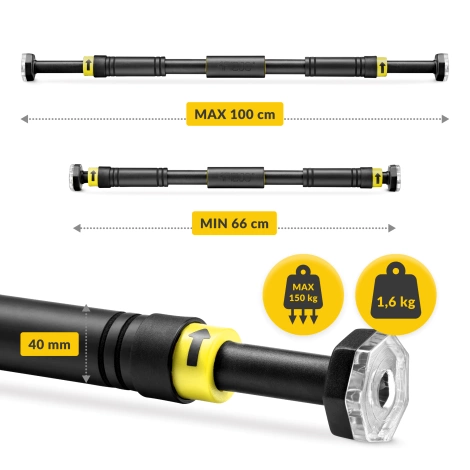 Drążek rozporowy do podciągania zółty