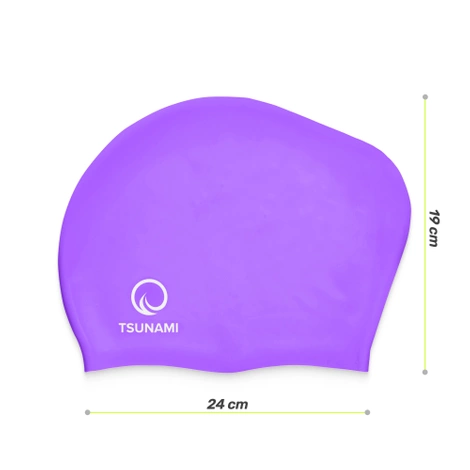 Czepek na basen unisex TSUNAMI fioletowy