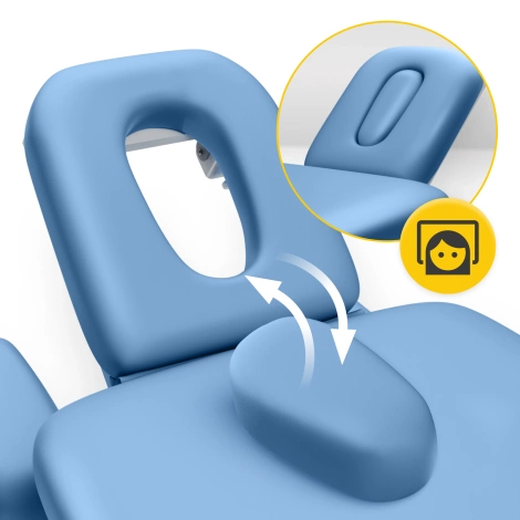 Stół do masażu i rehabilitacji elektryczny PURE+ niebieski