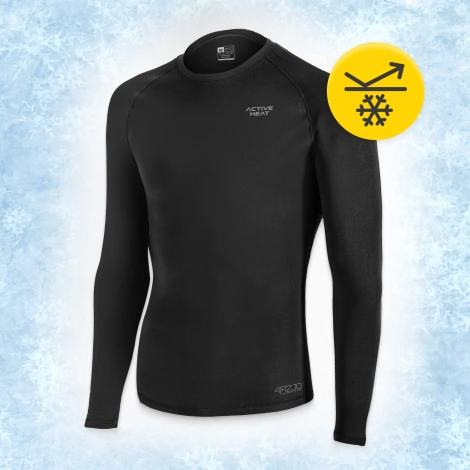 Bielizna termiczna unisex - czarny komplet koszulka + spodnie rozmiar M