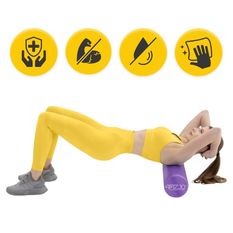 Wałek do masażu z wypustkami CARE+ 90 cm fioletowy