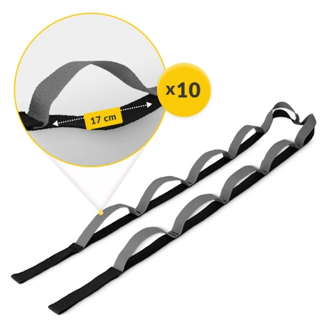 Taśma gimnastyczna do rozciągania i jogi szara