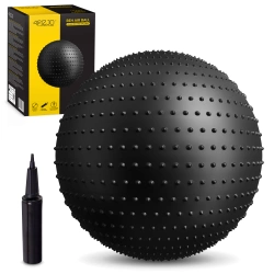 Piłka rehabilitacyjna z kolcami 65 cm czarna