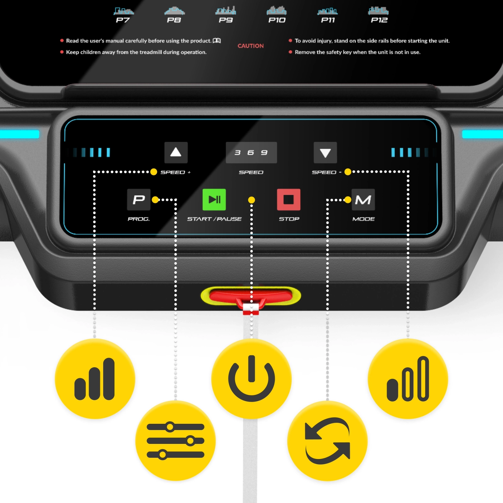 Elektryczna bieżnia domowa składana MY-SPEED