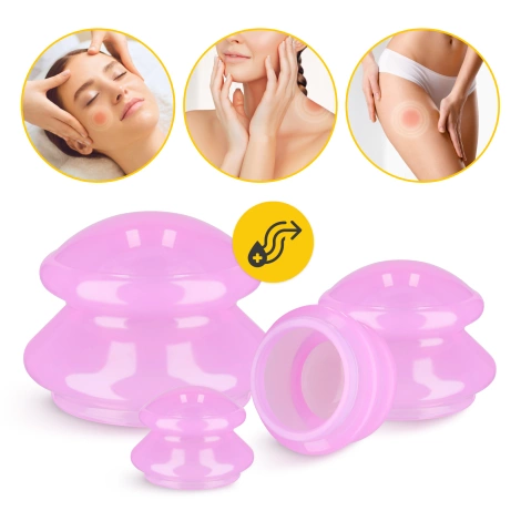 Silikonowe bańki chińskie 4 szt. MED+ różowe