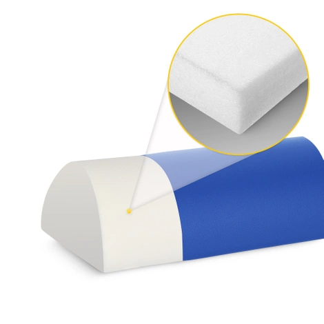 Półwałek do rehabilitacji i masażu niebieski