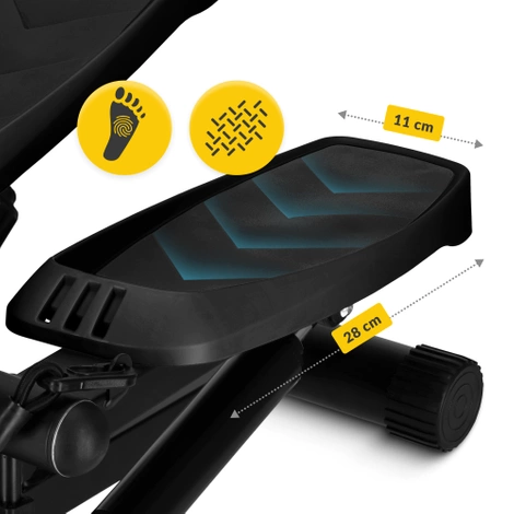 Stepper z ekspanderami czarny